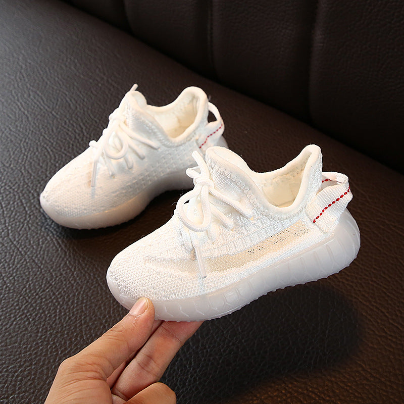 Boys Girls Fashion Sneakers Baby/Toddler/Little Kids Leather Trainers Children School Sport Shoes Soft Running Shoes - Fabs things