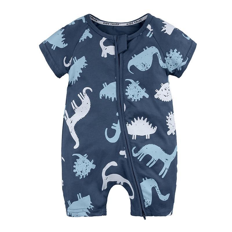 Modern Printed Newborn Baby Short Sleeved Cotton Jumpsuit Infant Cartoon Animal Costumes Clothing For Girls and Boys Kids - Fabs things