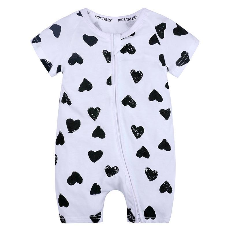 Modern Printed Newborn Baby Short Sleeved Cotton Jumpsuit Infant Cartoon Animal Costumes Clothing For Girls and Boys Kids - Fabs things