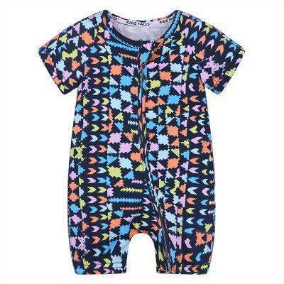 Modern Printed Newborn Baby Short Sleeved Cotton Jumpsuit Infant Cartoon Animal Costumes Clothing For Girls and Boys Kids - Fabs things