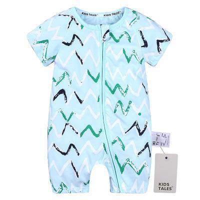 Modern Printed Newborn Baby Short Sleeved Cotton Jumpsuit Infant Cartoon Animal Costumes Clothing For Girls and Boys Kids - Fabs things