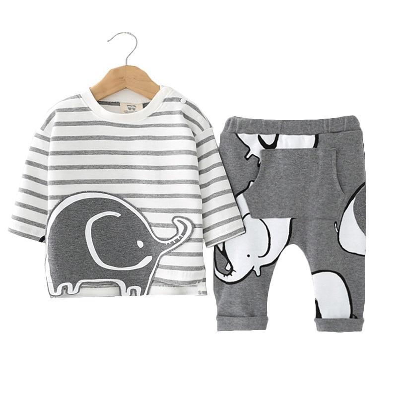 Romper Set Fashion Cartoon Bodysuit Hat and Pant  Clothing Set Cute Animal Newborn Baby Clothes Pajamas - Fabs things