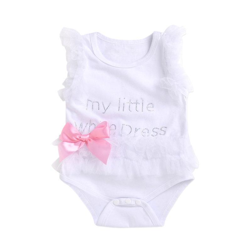 Infant Girls Bodysuits No Sleeve Baby Clothes Summer Newborn Baby Clothes Outfit Infant Romper Jumpsuit for Girls - Fabs things