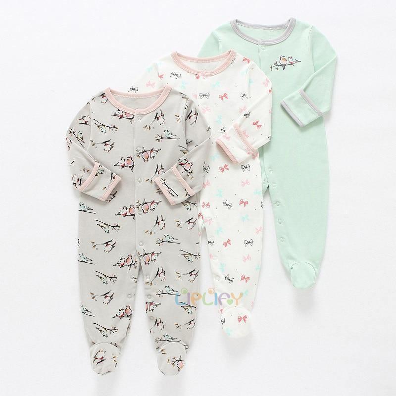 3pcs Set Baby Romper Newborn Sleep suit Flower Baby Rompers Infant Baby Clothes Long Sleeve Newborn Jumpsuits Pajamas for Kids - Fabs things