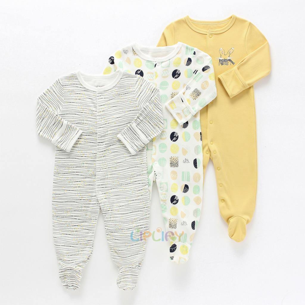 3pcs Set Baby Romper Newborn Sleep suit Flower Baby Rompers Infant Baby Clothes Long Sleeve Newborn Jumpsuits Pajamas for Kids - Fabs things