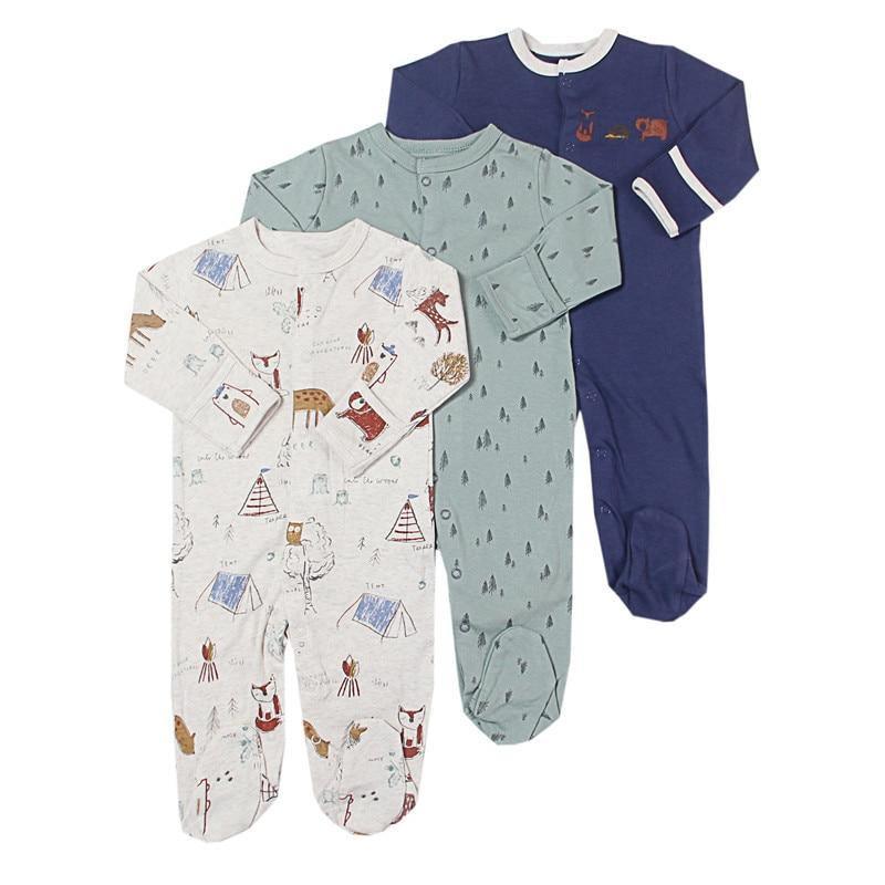 3pcs Set Baby Romper Newborn Sleep suit Flower Baby Rompers Infant Baby Clothes Long Sleeve Newborn Jumpsuits Pajamas for Kids - Fabs things