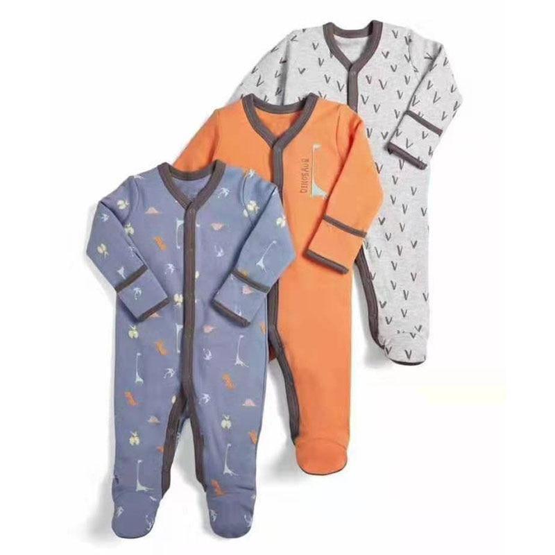 3pcs Set Baby Romper Newborn Sleep suit Flower Baby Rompers Infant Baby Clothes Long Sleeve Newborn Jumpsuits Pajamas for Kids - Fabs things