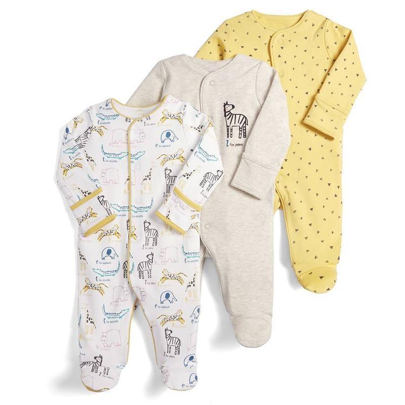 3pcs Set Baby Romper Newborn Sleep suit Flower Baby Rompers Infant Baby Clothes Long Sleeve Newborn Jumpsuits Pajamas for Kids - Fabs things