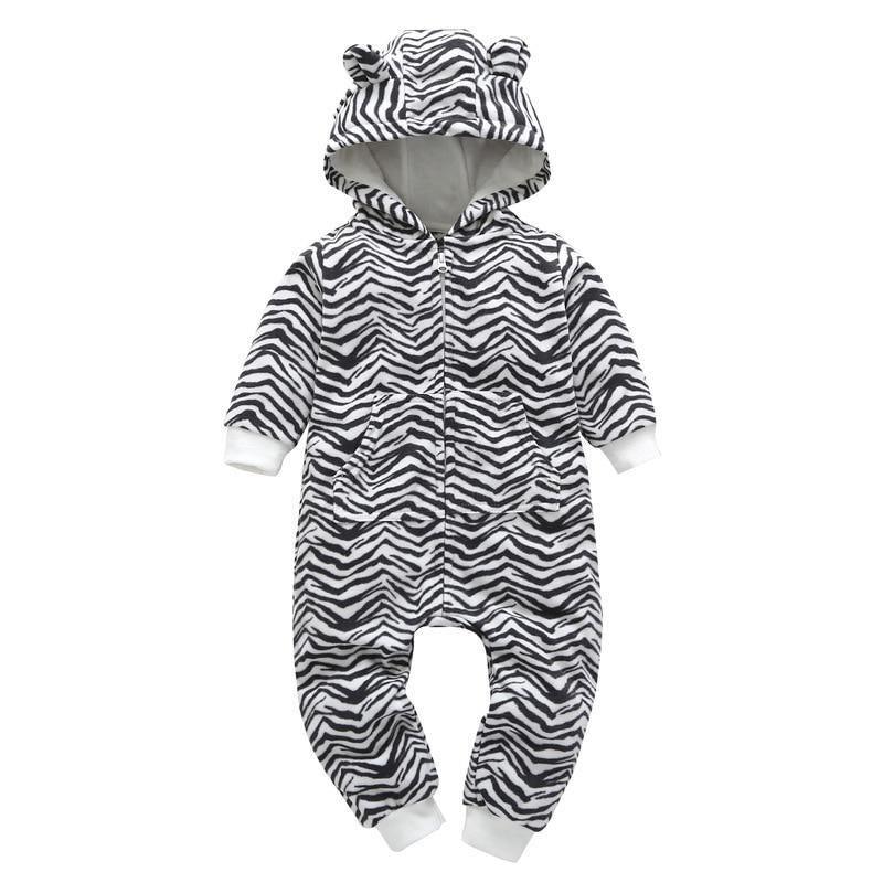 Modern High Quality Newborn Infant Baby Clothes Fleece Jumpsuit Boys Romper Hooded Jumpsuit Bear For Kids - Fabs things