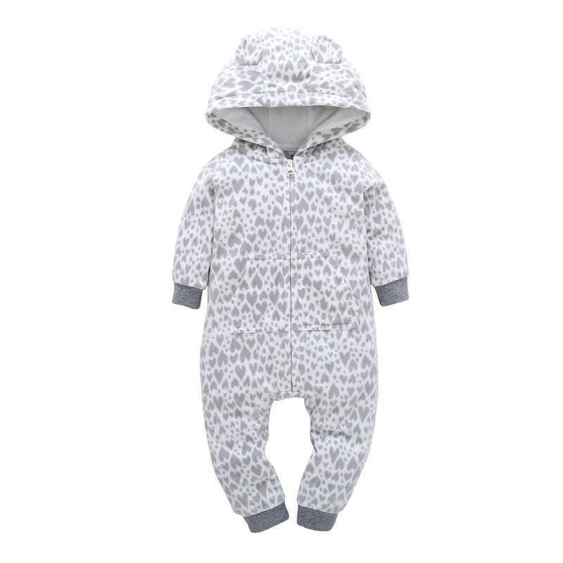 Modern High Quality Newborn Infant Baby Clothes Fleece Jumpsuit Boys Romper Hooded Jumpsuit Bear For Kids - Fabs things