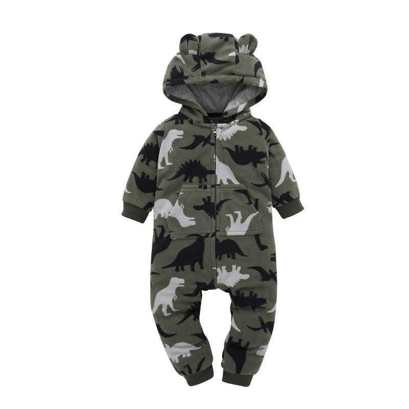 Modern High Quality Newborn Infant Baby Clothes Fleece Jumpsuit Boys Romper Hooded Jumpsuit Bear For Kids - Fabs things