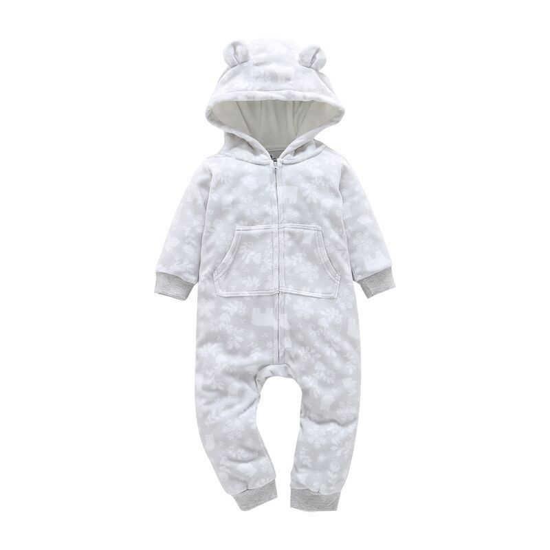 Modern High Quality Newborn Infant Baby Clothes Fleece Jumpsuit Boys Romper Hooded Jumpsuit Bear For Kids - Fabs things