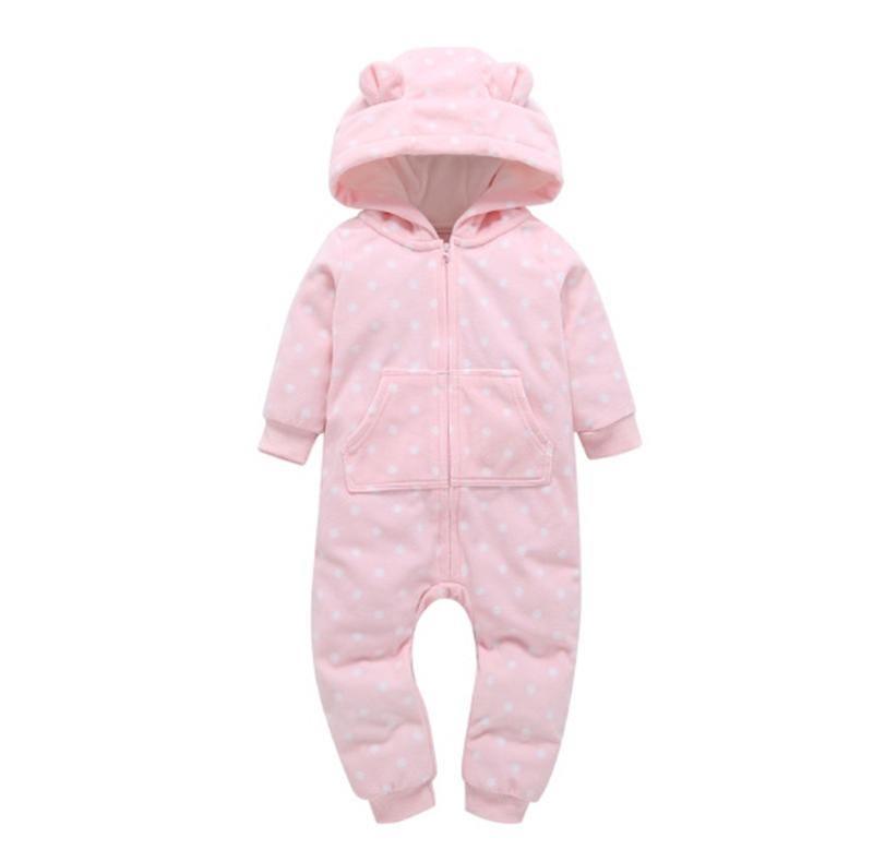 Modern High Quality Newborn Infant Baby Clothes Fleece Jumpsuit Boys Romper Hooded Jumpsuit Bear For Kids - Fabs things