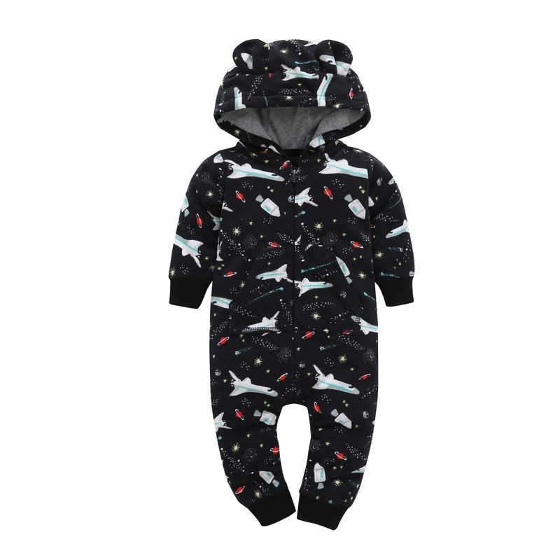 Modern High Quality Newborn Infant Baby Clothes Fleece Jumpsuit Boys Romper Hooded Jumpsuit Bear For Kids - Fabs things