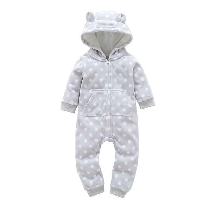 Modern High Quality Newborn Infant Baby Clothes Fleece Jumpsuit Boys Romper Hooded Jumpsuit Bear For Kids - Fabs things