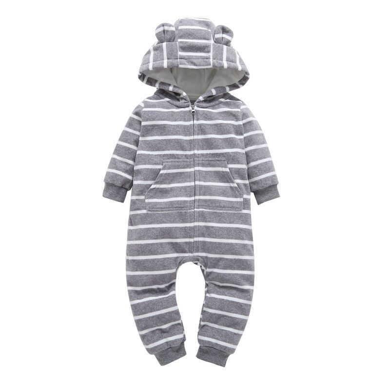 Modern High Quality Newborn Infant Baby Clothes Fleece Jumpsuit Boys Romper Hooded Jumpsuit Bear For Kids - Fabs things