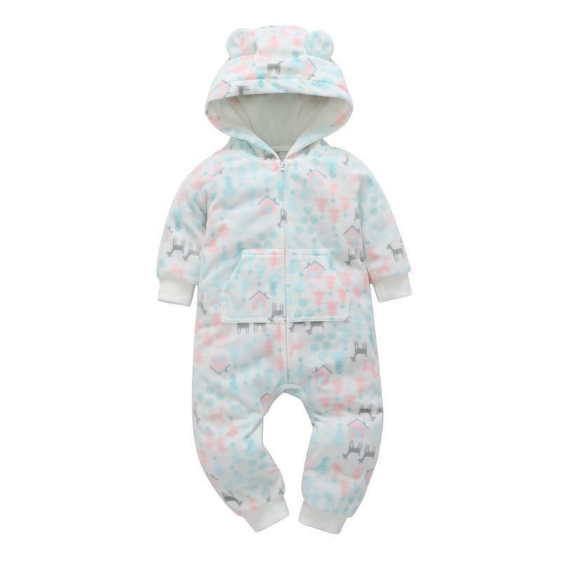 Modern High Quality Newborn Infant Baby Clothes Fleece Jumpsuit Boys Romper Hooded Jumpsuit Bear For Kids - Fabs things