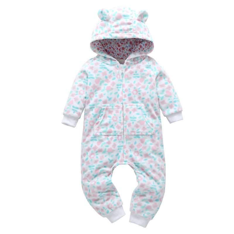 Modern High Quality Newborn Infant Baby Clothes Fleece Jumpsuit Boys Romper Hooded Jumpsuit Bear For Kids - Fabs things