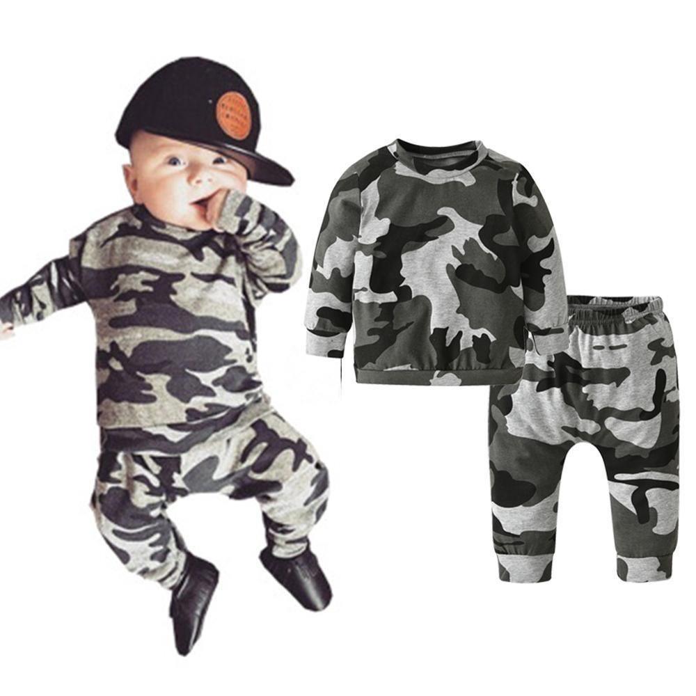 Newborn Baby Boy Clothes Set Long Sleeve Letter Like A Boss T-shirt , Pants Infant Clothing Set For Baby - Fabs things