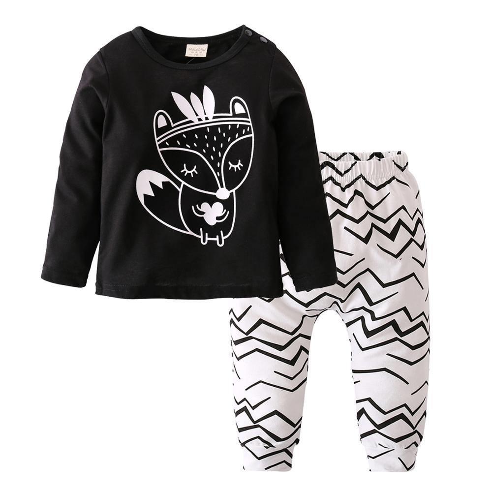 Newborn Baby Boy Clothes Set Long Sleeve Letter Like A Boss T-shirt , Pants Infant Clothing Set For Baby - Fabs things