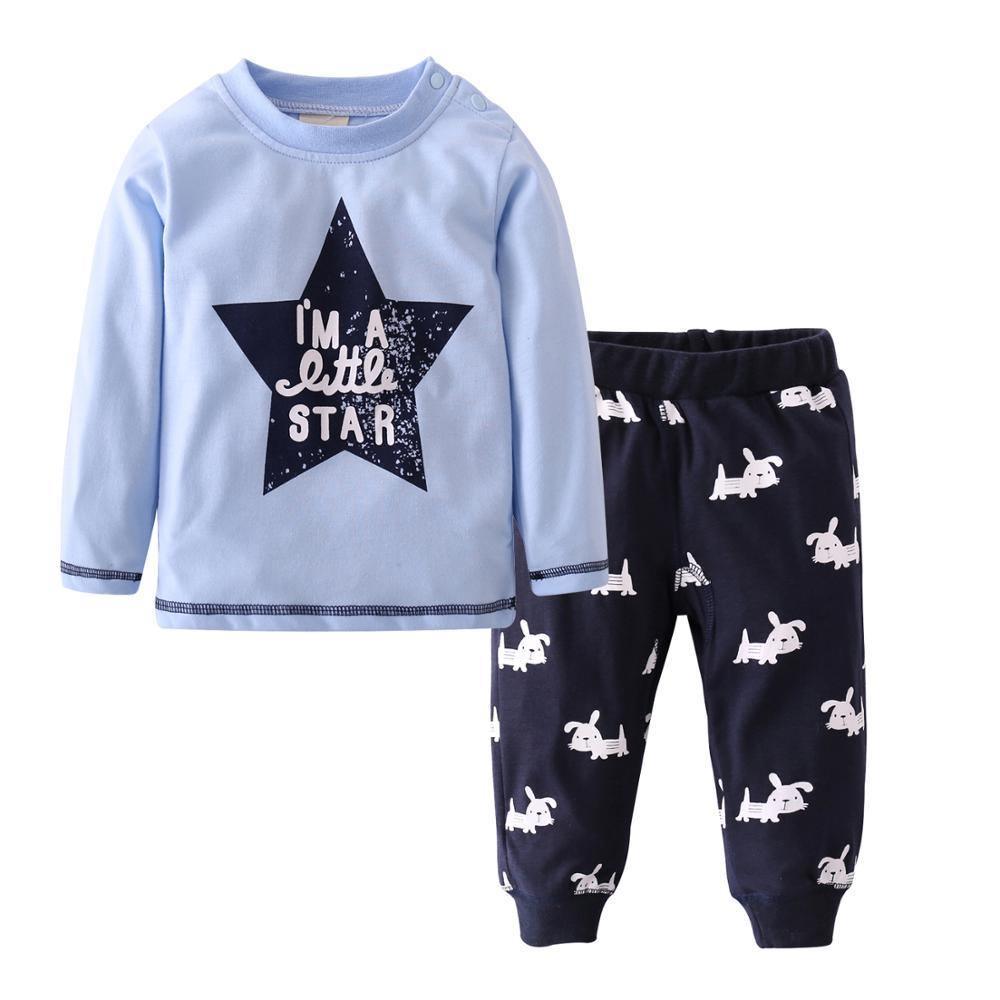 Newborn Baby Boy Clothes Set Long Sleeve Letter Like A Boss T-shirt , Pants Infant Clothing Set For Baby - Fabs things