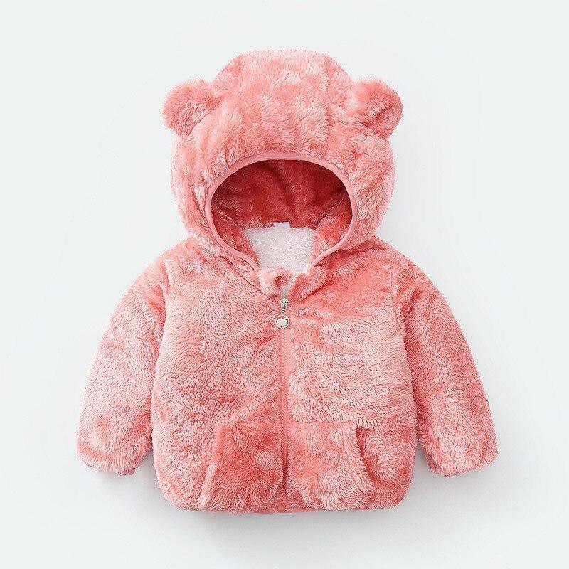 Shiny Toddler Baby Warm Hooded Coat Winter Outerwear Infant Clothes Cute Jacket Baby Clothes For Girls - Fabs things