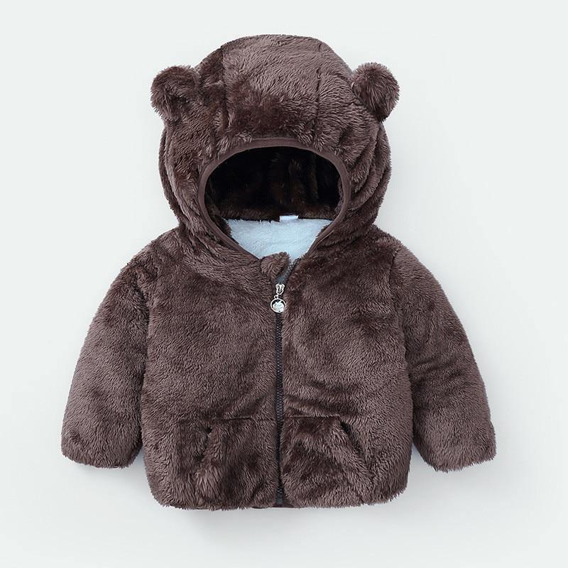 Shiny Toddler Baby Warm Hooded Coat Winter Outerwear Infant Clothes Cute Jacket Baby Clothes For Girls - Fabs things