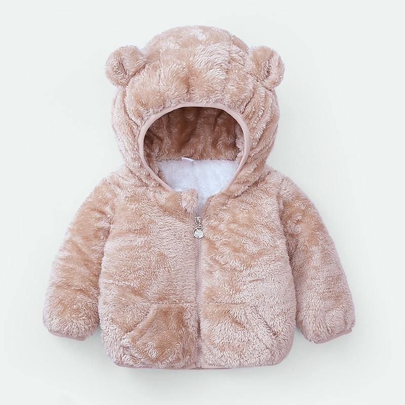 Shiny Toddler Baby Warm Hooded Coat Winter Outerwear Infant Clothes Cute Jacket Baby Clothes For Girls - Fabs things