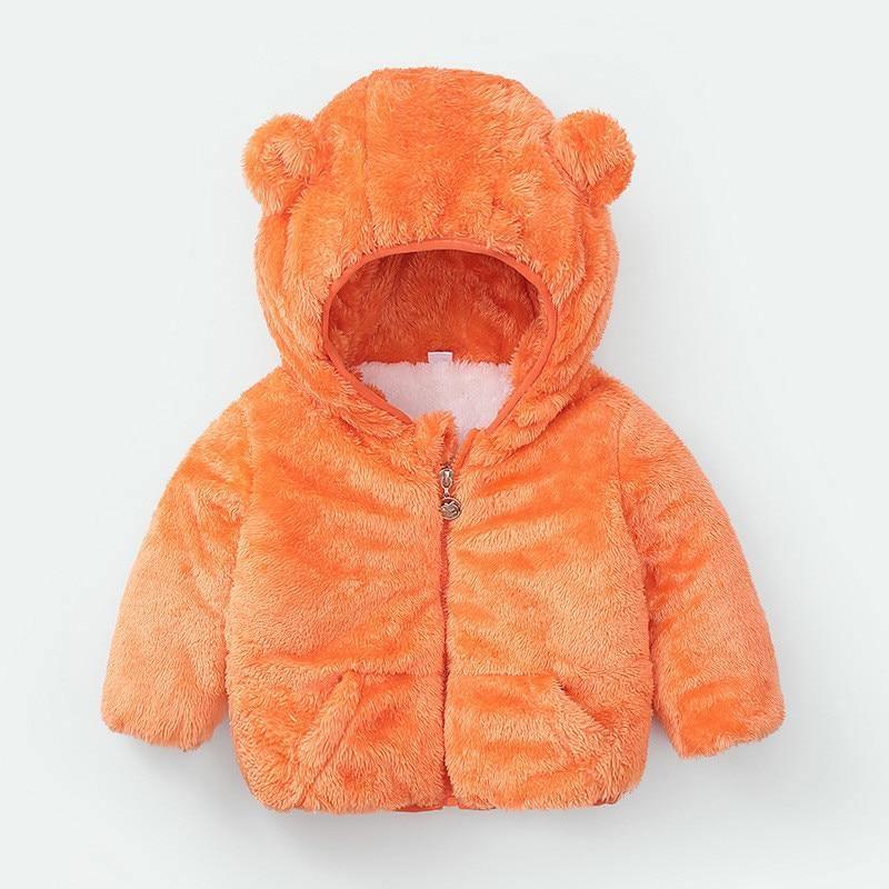 Shiny Toddler Baby Warm Hooded Coat Winter Outerwear Infant Clothes Cute Jacket Baby Clothes For Girls - Fabs things
