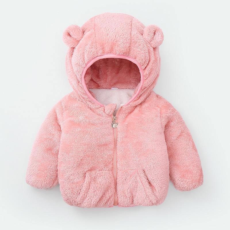 Shiny Toddler Baby Warm Hooded Coat Winter Outerwear Infant Clothes Cute Jacket Baby Clothes For Girls - Fabs things