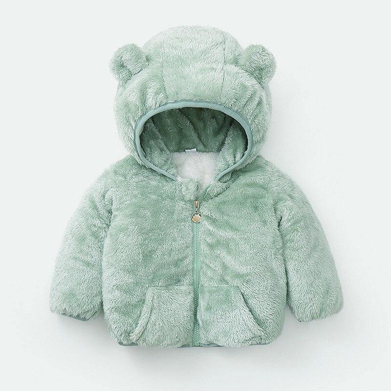 Shiny Toddler Baby Warm Hooded Coat Winter Outerwear Infant Clothes Cute Jacket Baby Clothes For Girls - Fabs things