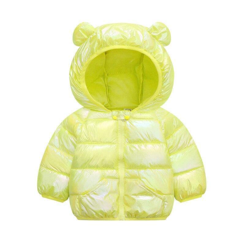 Shiny Toddler Baby Warm Hooded Coat Winter Outerwear Infant Clothes Cute Jacket Baby Clothes For Girls - Fabs things