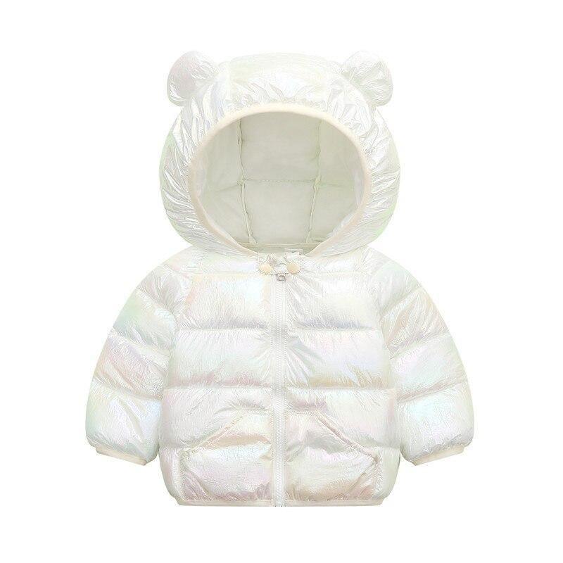 Shiny Toddler Baby Warm Hooded Coat Winter Outerwear Infant Clothes Cute Jacket Baby Clothes For Girls - Fabs things