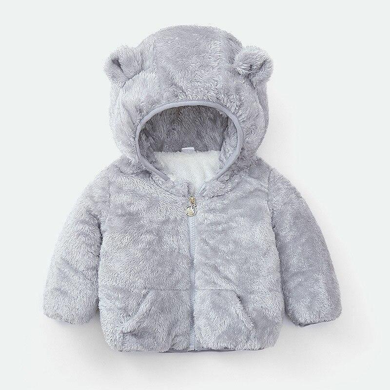 Shiny Toddler Baby Warm Hooded Coat Winter Outerwear Infant Clothes Cute Jacket Baby Clothes For Girls - Fabs things