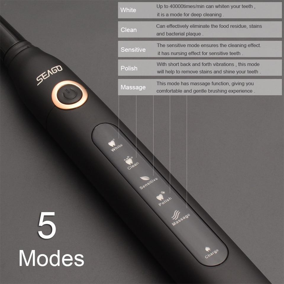 Electric Vibration Toothbrush Sonic Rechargeable Smart Chip Teethbrush Head Replaceable Whitening Healthy Best Gift For Adults And Kids - Fabs things