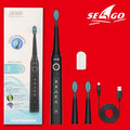Electric Vibration Toothbrush Sonic Rechargeable Smart Chip Teethbrush Head Replaceable Whitening Healthy Best Gift For Adults And Kids - Fabs things