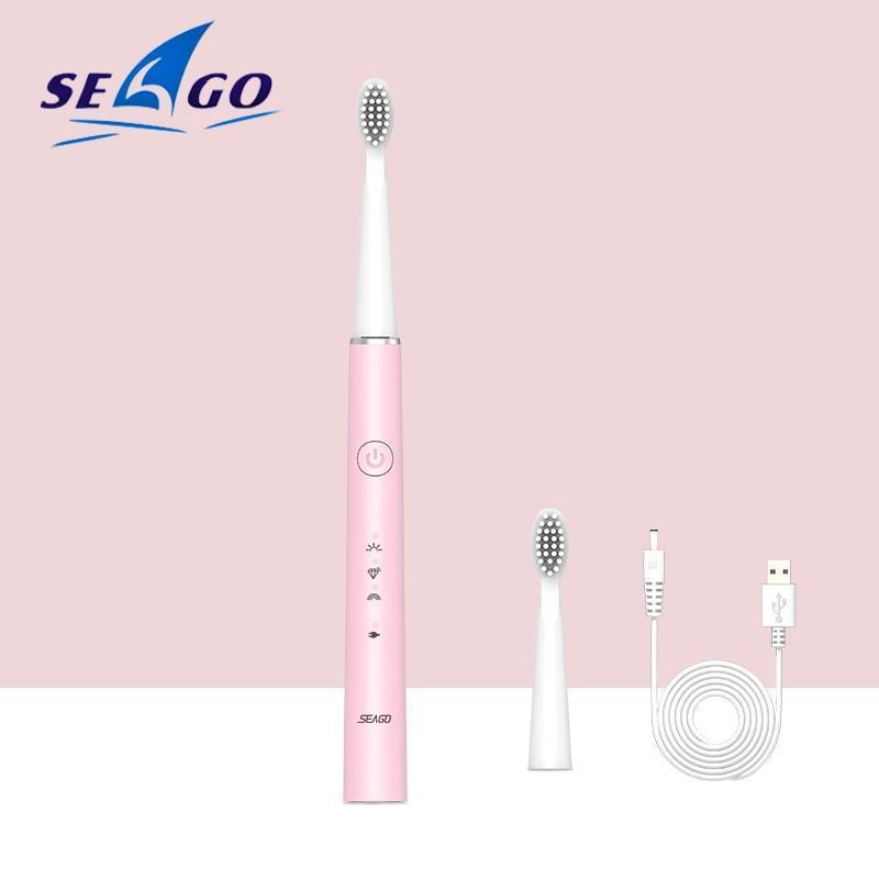 Electric Vibration Toothbrush Sonic Rechargeable Smart Chip Teethbrush Head Replaceable Whitening Healthy Best Gift For Adults And Kids - Fabs things
