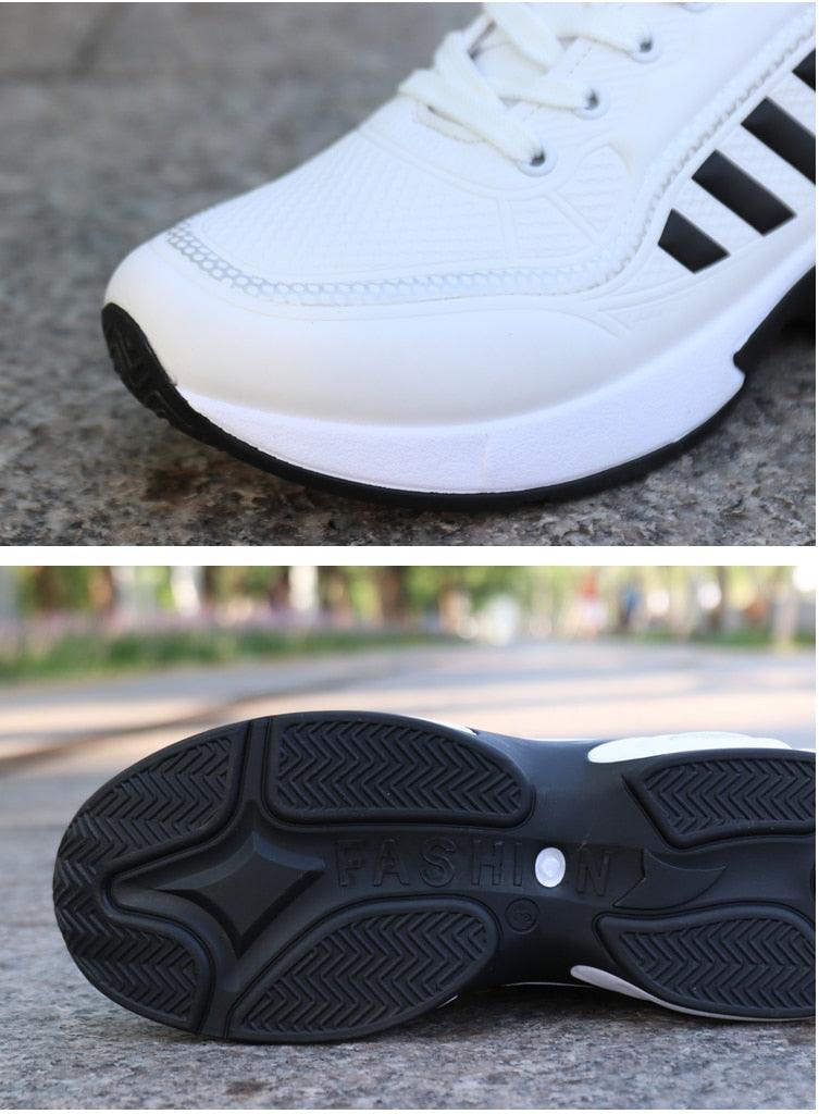 Men's  Leather Autumn Shoes Casual Sneakers Tennis Fashion White Trainers Sneakers Casual Leather Fashion Sneakers Breathable Sports Running Sneakers - Fabs things