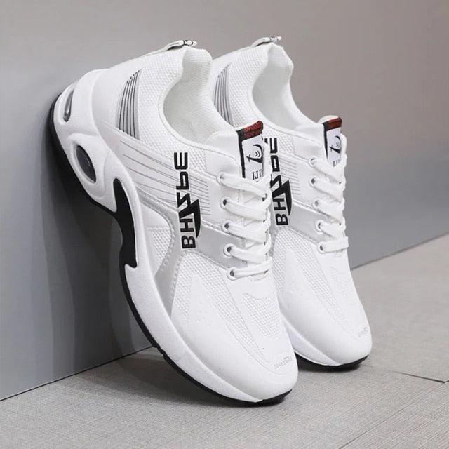 Men's  Leather Autumn Shoes Casual Sneakers Tennis Fashion White Trainers Sneakers Casual Leather Fashion Sneakers Breathable Sports Running Sneakers - Fabs things