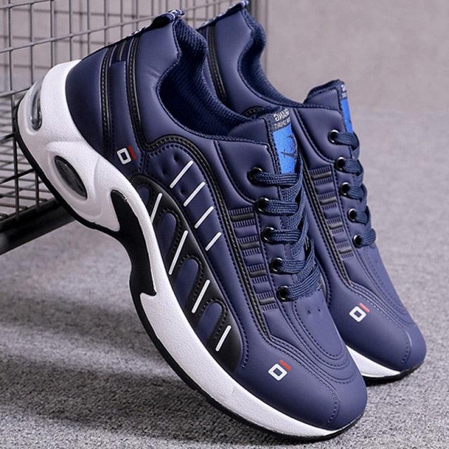 Men's  Leather Autumn Shoes Casual Sneakers Tennis Fashion White Trainers Sneakers Casual Leather Fashion Sneakers Breathable Sports Running Sneakers - Fabs things
