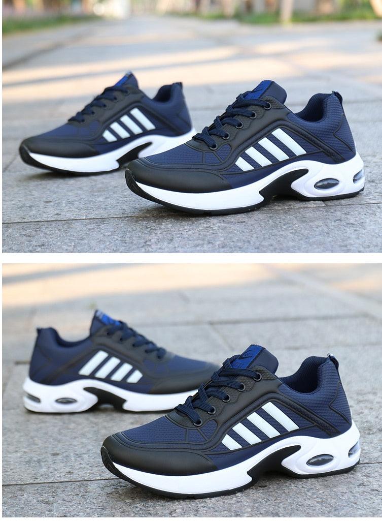 Men's  Leather Autumn Shoes Casual Sneakers Tennis Fashion White Trainers Sneakers Casual Leather Fashion Sneakers Breathable Sports Running Sneakers - Fabs things