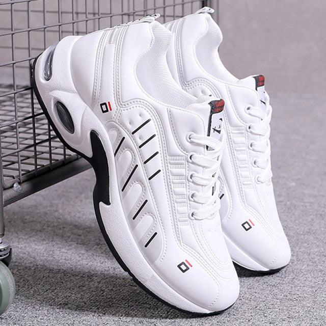 Men's  Leather Autumn Shoes Casual Sneakers Tennis Fashion White Trainers Sneakers Casual Leather Fashion Sneakers Breathable Sports Running Sneakers - Fabs things