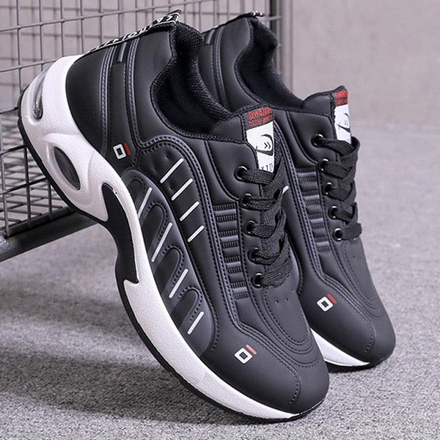 Men's  Leather Autumn Shoes Casual Sneakers Tennis Fashion White Trainers Sneakers Casual Leather Fashion Sneakers Breathable Sports Running Sneakers - Fabs things