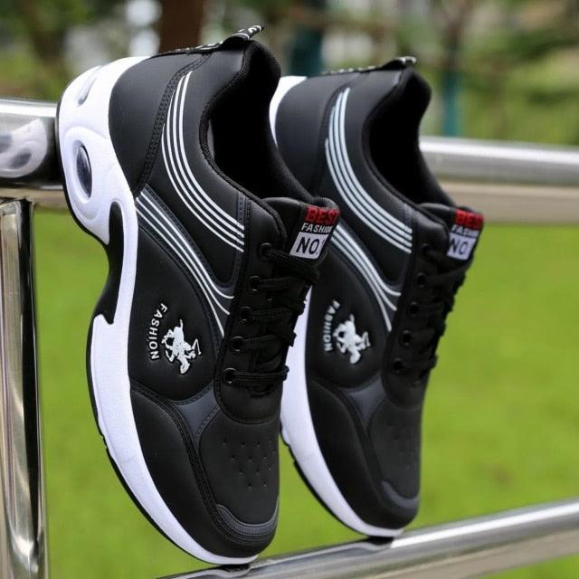 Men's  Leather Autumn Shoes Casual Sneakers Tennis Fashion White Trainers Sneakers Casual Leather Fashion Sneakers Breathable Sports Running Sneakers - Fabs things