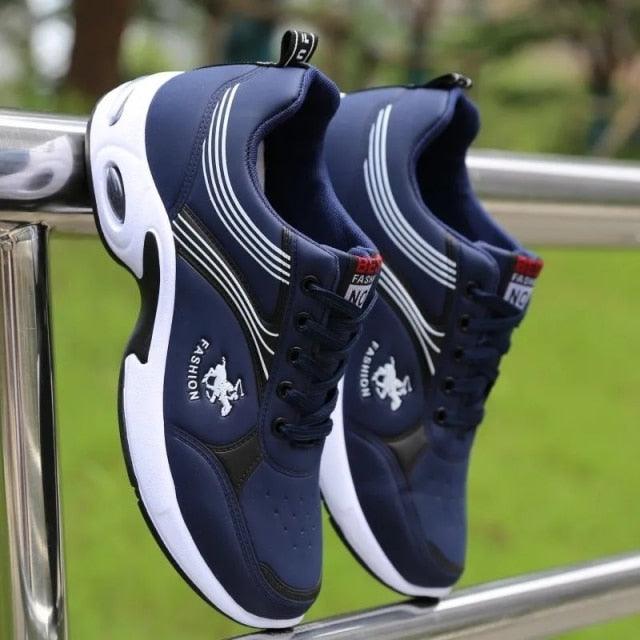 Men's  Leather Autumn Shoes Casual Sneakers Tennis Fashion White Trainers Sneakers Casual Leather Fashion Sneakers Breathable Sports Running Sneakers - Fabs things