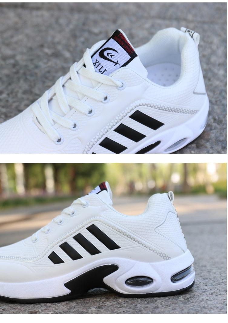 Men's  Leather Autumn Shoes Casual Sneakers Tennis Fashion White Trainers Sneakers Casual Leather Fashion Sneakers Breathable Sports Running Sneakers - Fabs things