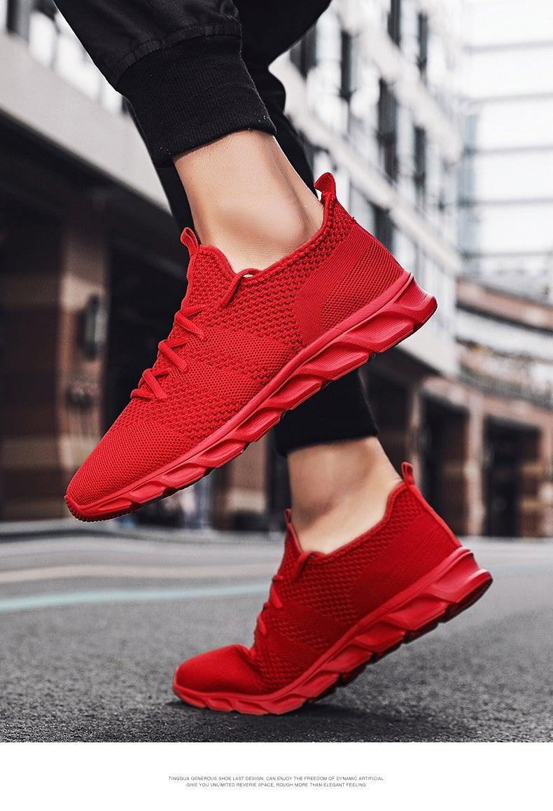 Light Mans Running Shoes Comfortable Breathable Men's Sneaker Casual Antiskid And Wear-Resistant Jogging Mens Sport Lace Up Low Top Jogging Man Athletic Sneakers - Fabs things
