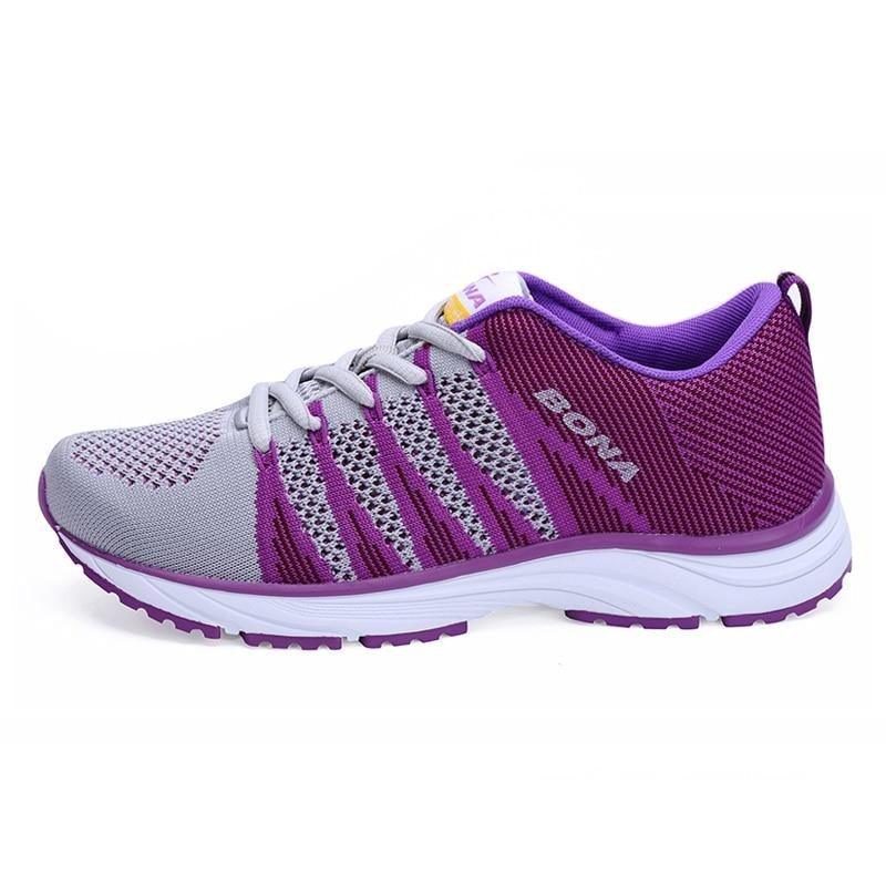 New Stylish Women Running Shoes Outdoor Walking Jogging Sneakers Lace Up Mesh Athletic Shoes Non Slip Lightweight Breathable Mesh Running Sneakers - Fabs things