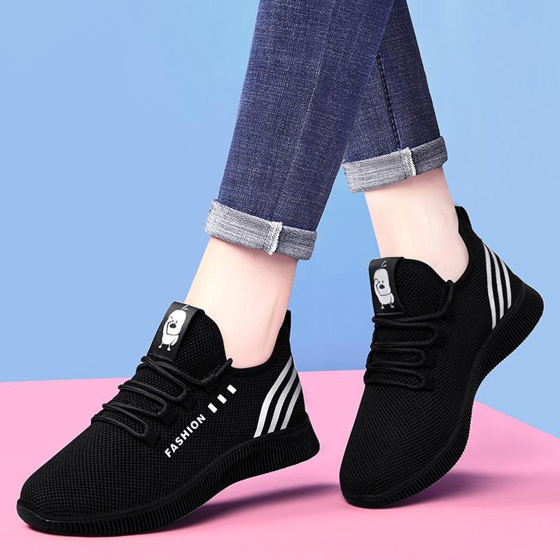 Women Running Shoes Air Mesh Sneakers Breathable Soft Light Woman Sport Shoes Walking Jogging Casual Shoes Breathable Walking Mesh Flats Sport Running Sneakers - Fabs things