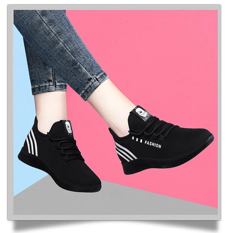 Women Running Shoes Air Mesh Sneakers Breathable Soft Light Woman Sport Shoes Walking Jogging Casual Shoes Breathable Walking Mesh Flats Sport Running Sneakers - Fabs things